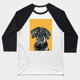 Scraggy Dog Linoprint Baseball T-Shirt